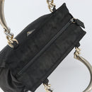 PRADA Hand Bag Nylon Black Silver Auth bs33168-6