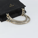 PRADA Hand Bag Nylon Black Silver Auth bs33168-7