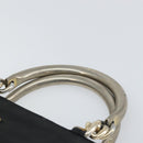 PRADA Hand Bag Nylon Black Silver Auth bs33168-8