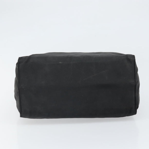 PRADA Hand Bag Nylon Black Silver Auth bs33168