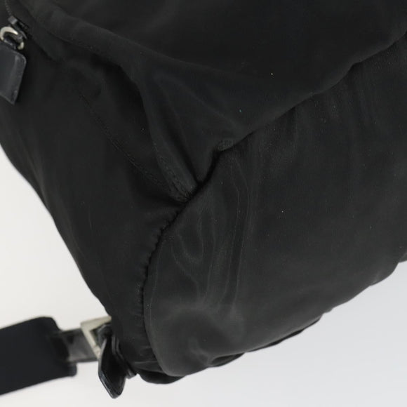 PRADA Backpack Nylon Black Silver Auth bs33169