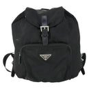 PRADA Backpack Nylon Black Silver Auth bs33169-13