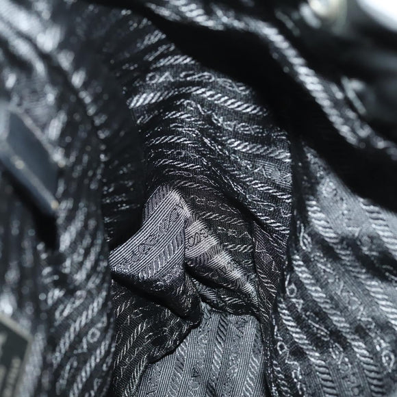 PRADA Backpack Nylon Black Silver Auth bs33169