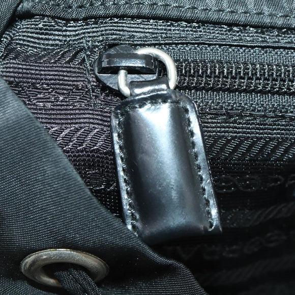 PRADA Backpack Nylon Black Silver Auth bs33169