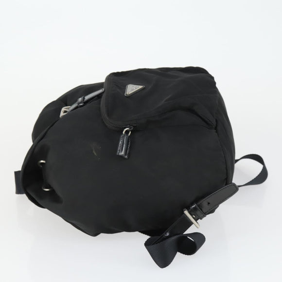 PRADA Backpack Nylon Black Silver Auth bs33169