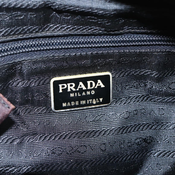 PRADA Chain Shoulder Bag Nylon Yellow Gold Auth bs33172