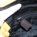 PRADA Chain Shoulder Bag Nylon Yellow Gold Auth bs33172-18