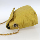 PRADA Chain Shoulder Bag Nylon Yellow Gold Auth bs33172-4