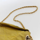 PRADA Chain Shoulder Bag Nylon Yellow Gold Auth bs33172-8
