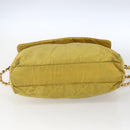 PRADA Chain Shoulder Bag Nylon Yellow Gold Auth bs33172-9