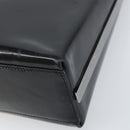 Salvatore Ferragamo Shoulder Bag Patent leather Black Silver Auth bs33174-8