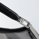 Salvatore Ferragamo Shoulder Bag Patent leather Black Silver Auth bs33174-10
