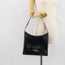 Salvatore Ferragamo Shoulder Bag Patent leather Black Silver Auth bs33174-22