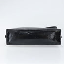 Salvatore Ferragamo Shoulder Bag Patent leather Black Silver Auth bs33174-5