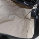 Salvatore Ferragamo Tote Bag Patent leather Black Silver Auth bs33176-19