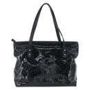Salvatore Ferragamo Tote Bag Patent leather Black Silver Auth bs33176-2