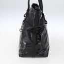 Salvatore Ferragamo Tote Bag Patent leather Black Silver Auth bs33176-4