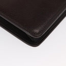 Gianni Versace Business Bag Leather Brown Gold Auth bs33178-15