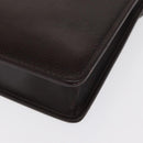 Gianni Versace Business Bag Leather Brown Gold Auth bs33178-16