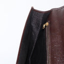 Gianni Versace Business Bag Leather Brown Gold Auth bs33178-20