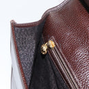 Gianni Versace Business Bag Leather Brown Gold Auth bs33178-21