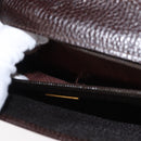 Gianni Versace Business Bag Leather Brown Gold Auth bs33178-22