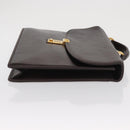 Gianni Versace Business Bag Leather Brown Gold Auth bs33178-3