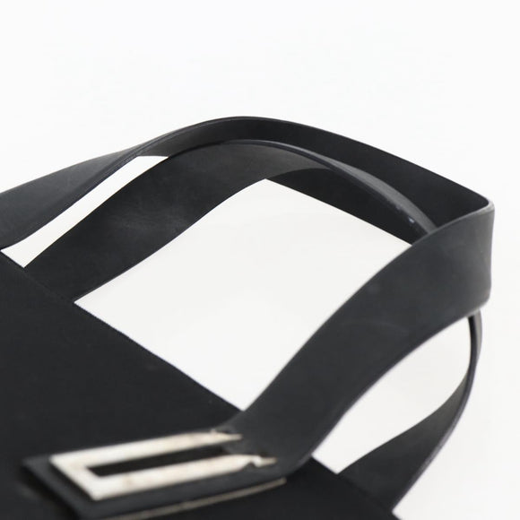 Salvatore Ferragamo Hand Bag Canvas Black 339933 Auth bs33179