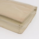 PRADA Shoulder Bag Nylon Beige Silver Auth bs33180-16