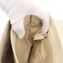 PRADA Shoulder Bag Nylon Beige Silver Auth bs33180-20