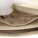 PRADA Schoudertas Nylon Beige Zilver Auth bs33180-25