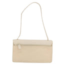 PRADA Schoudertas Nylon Beige Zilver Auth bs33180-2