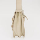 PRADA Schoudertas Nylon Beige Zilver Auth bs33180-3