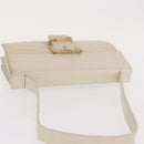 PRADA Shoulder Bag Nylon Beige Silver Auth bs33180-6