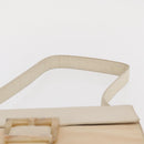 PRADA Shoulder Bag Nylon Beige Silver Auth bs33180-8