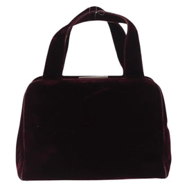 PRADA Hand Bag Velor Purple Silver Auth bs33182 - 0