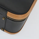HERMES Trunk Leather Black Auth bs33187-9