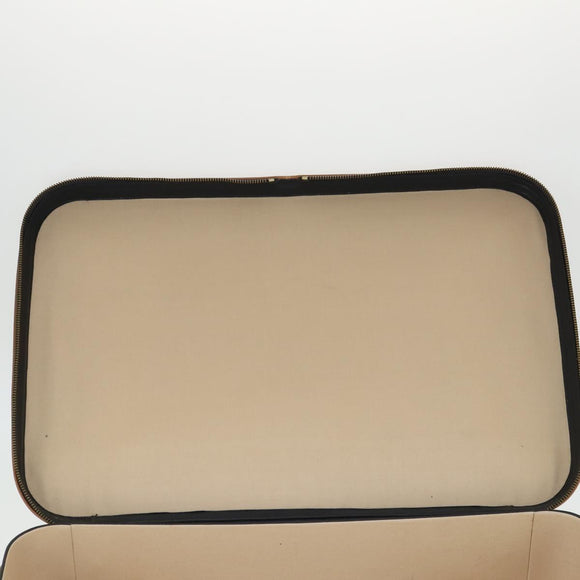 HERMES Trunk Leather Black Auth bs33187