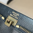 HERMES Trunk Leather Black Auth bs33187-10