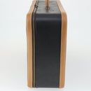 HERMES Trunk Leather Black Auth bs33187-3