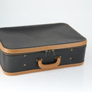 HERMES Trunk Leather Black Auth bs33187-6