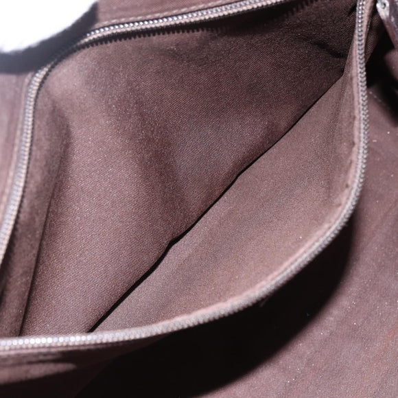 GUCCI GG Supreme Tote Bag PVC Beige Silver 141624 Auth bs33190