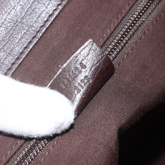 GUCCI GG Supreme Tote Bag PVC Beige Silver 141624 Auth bs33190