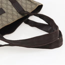 GUCCI GG Supreme Tote Bag PVC Beige Silver 141624 Auth bs33190-7