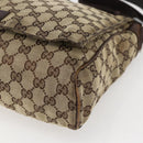 GUCCI GG Canvas Shoulder Bag Beige Silver 146236 Auth bs33191-9