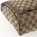 GUCCI GG Canvas Shoulder Bag Beige Silver 146236 Auth bs33191-14