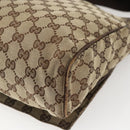 GUCCI GG Canvas Shoulder Bag Beige Silver 146236 Auth bs33191-15