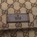 GUCCI GG Canvas Shoulder Bag Beige Silver 146236 Auth bs33191-17