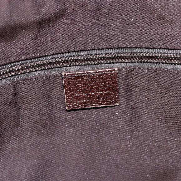 GUCCI GG Canvas Shoulder Bag Beige Silver 146236 Auth bs33191