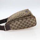 GUCCI GG Canvas Shoulder Bag Beige Silver 146236 Auth bs33191-3